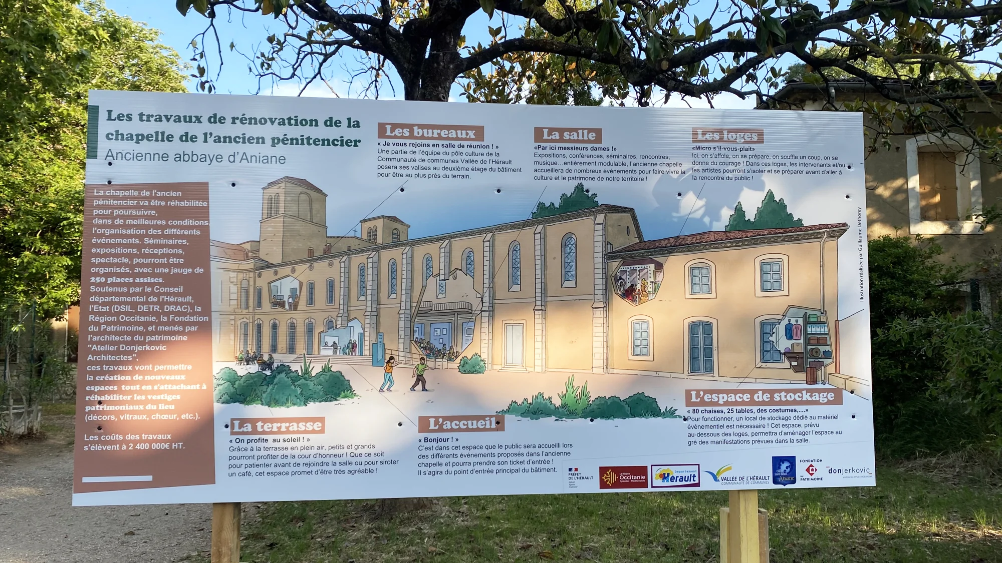 Illustration pour le chantier de rénovation de l'ancienne chapelle de l'abbaye d'Aniane