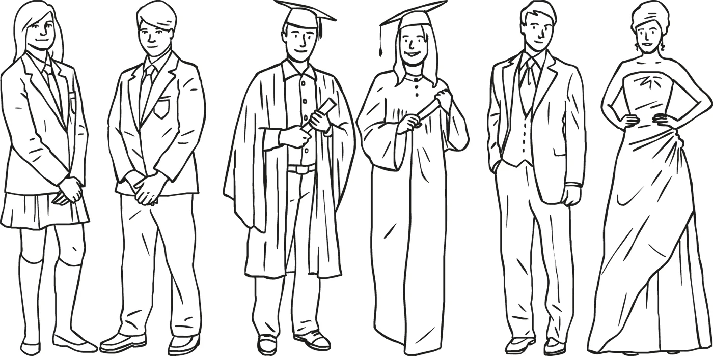 Illustration pour un ouvrage pédagogique d'apprentissage de l'anglais