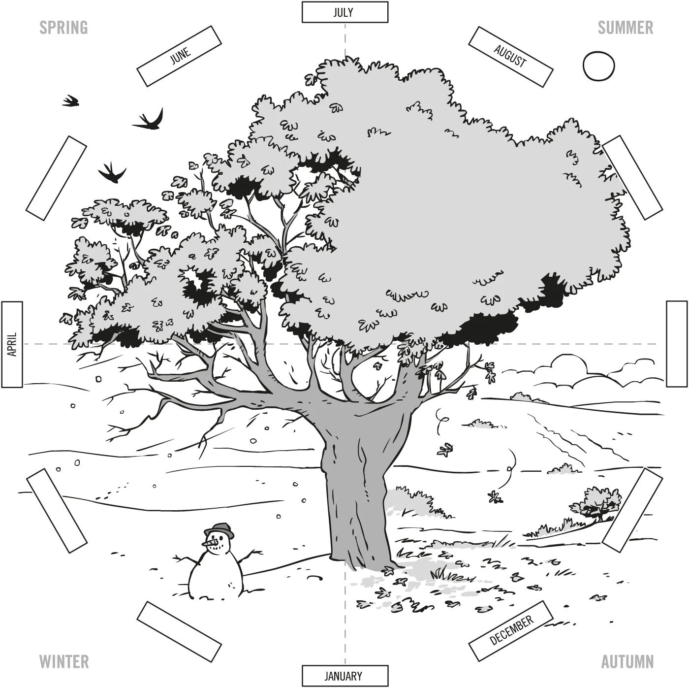 Illustration pour un ouvrage pédagogique d'apprentissage de l'anglais