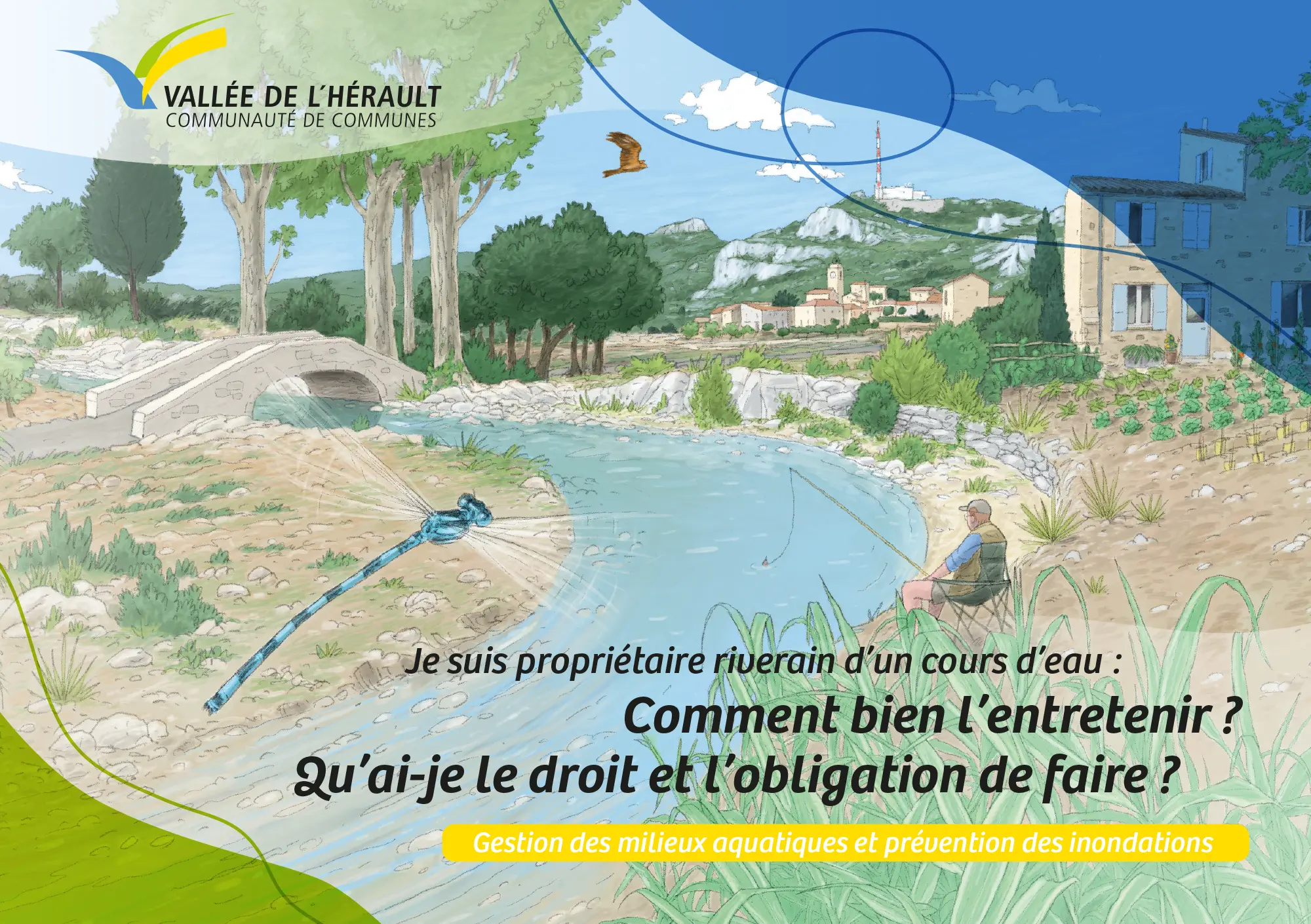 Illustration et mise en page d'une brochure pour la communauté de communes Vallée de l'Hérault