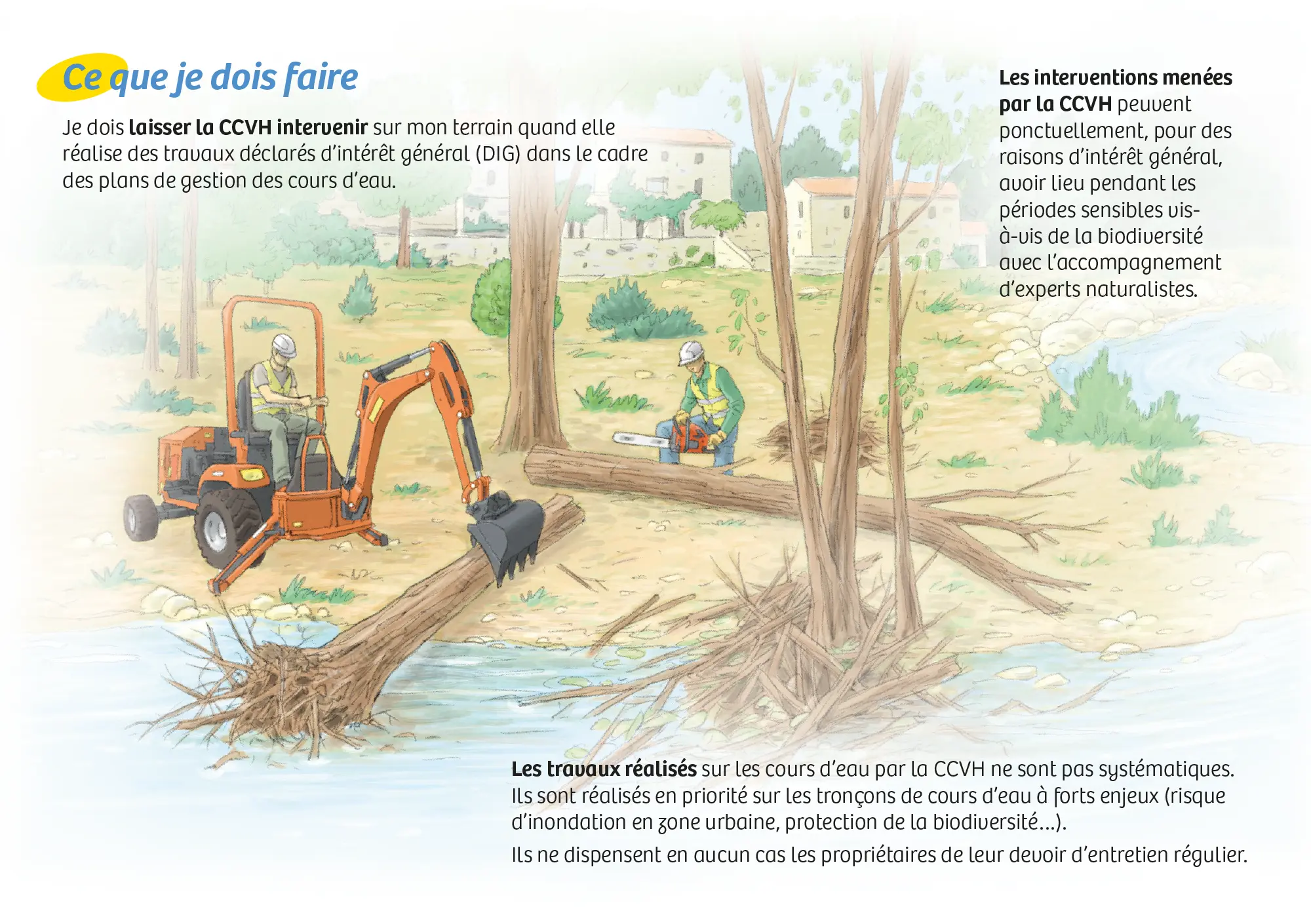 Illustration et mise en page d'une brochure pour la communauté de communes Vallée de l'Hérault
