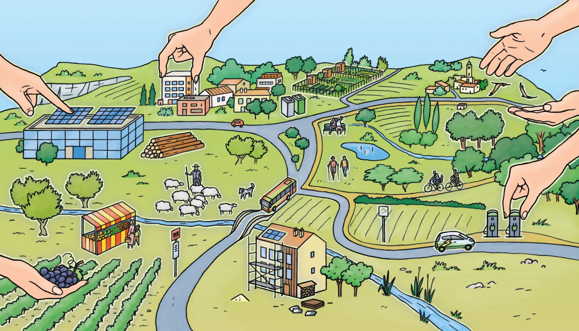 Illustration technique pour la Communauté de communes Vallée de l’Hérault
