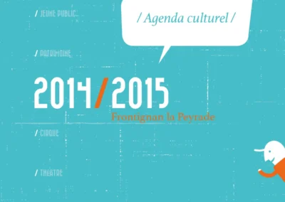 Illustration et mise en page du programme culturel de la ville de Frontignan la Peyrade