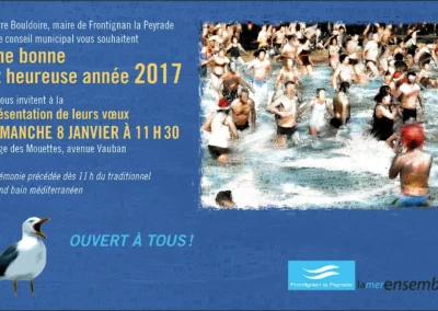 Illustrations, animation et mise en page pour des vœux de la ville de Frontignan la Peyrade