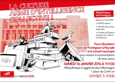 Illustration, animation et mise en page pour des vœux de la ville de Frontignan la Peyrade