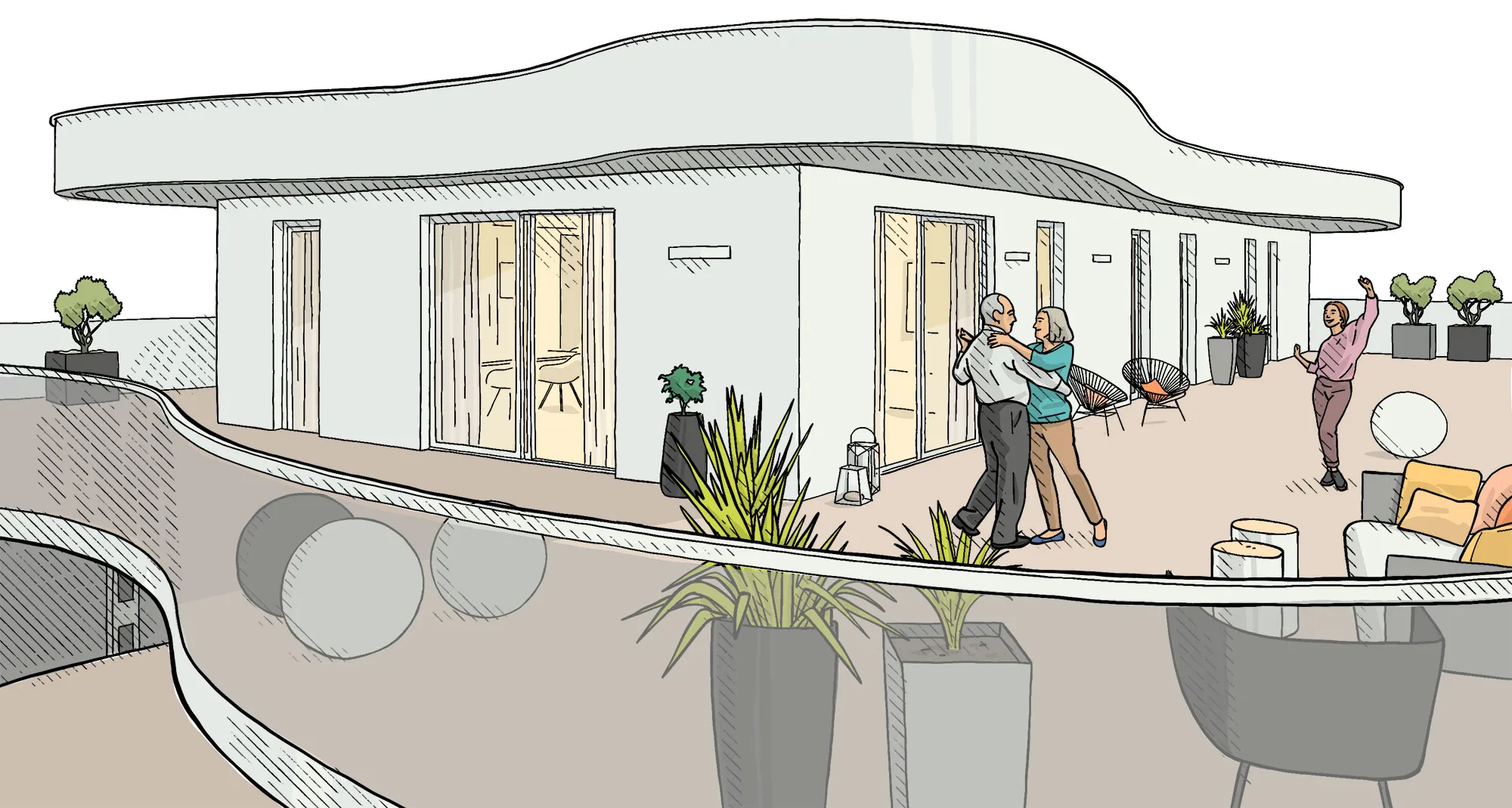 Illustrations vectorielles pour un programme immobilier
