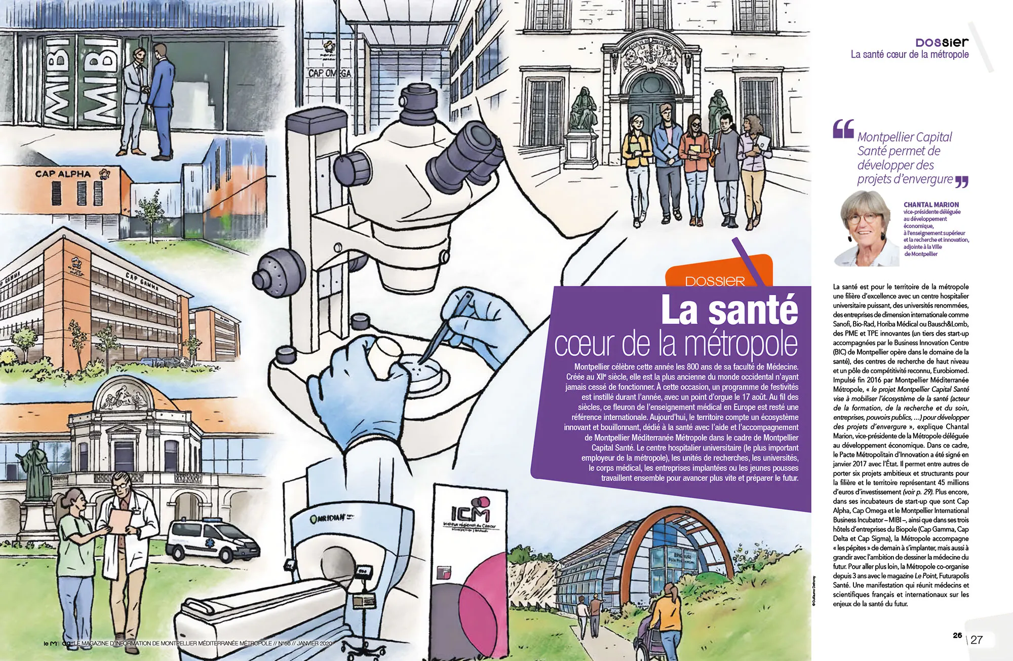 Illustration pour le magazine de Montpellier Méditerranée Métropole
