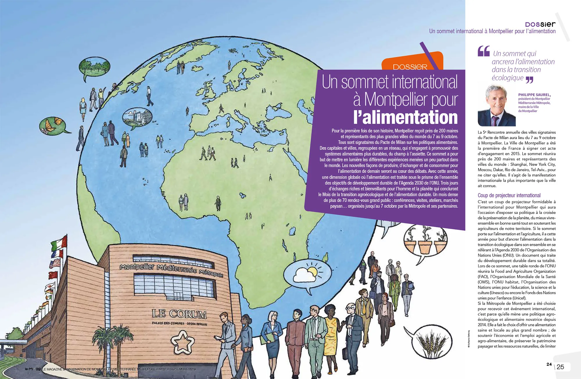 Illustration pour le magazine de Montpellier Méditerranée Métropole