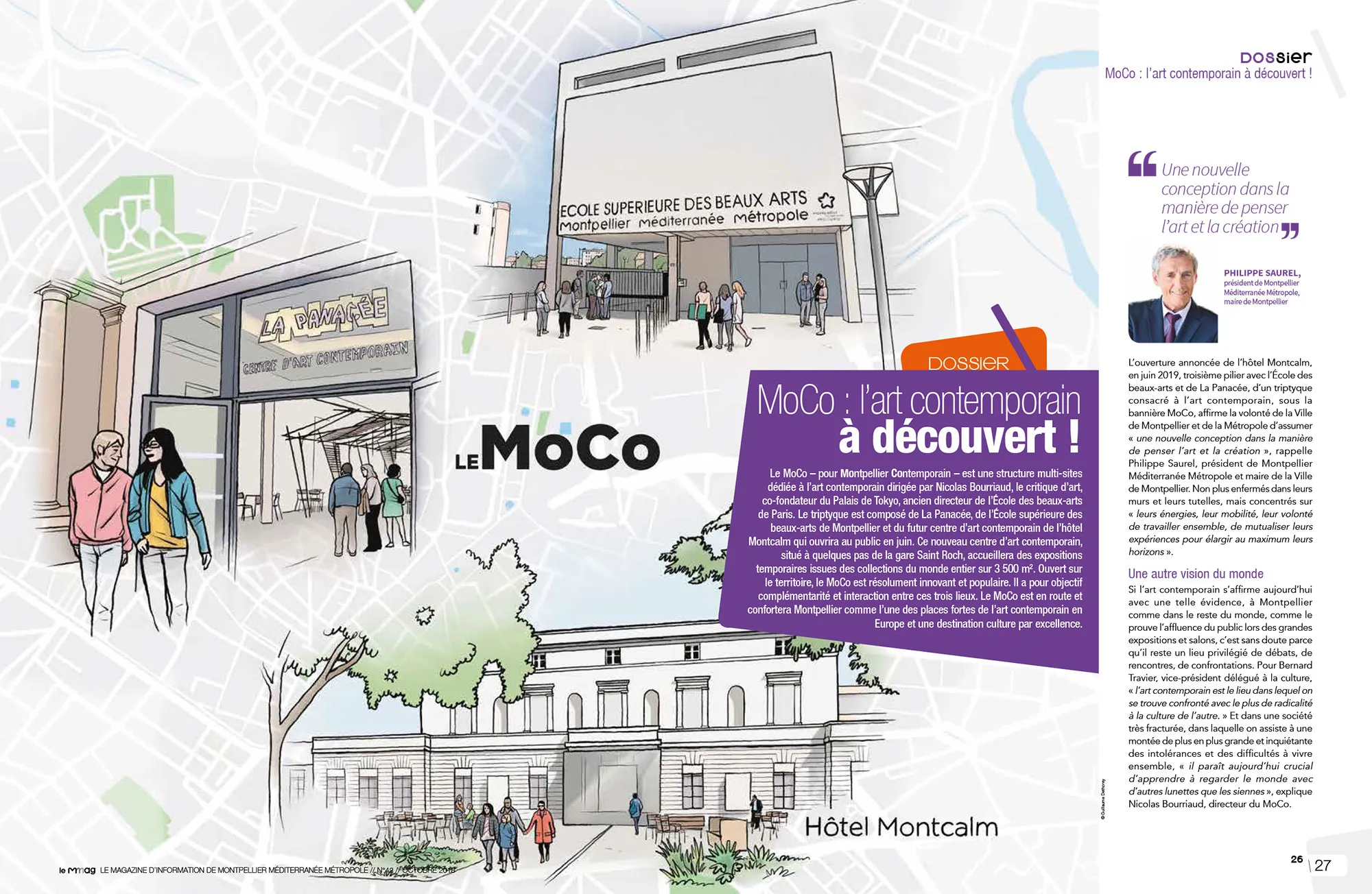 Illustration pour le magazine de Montpellier Méditerranée Métropole