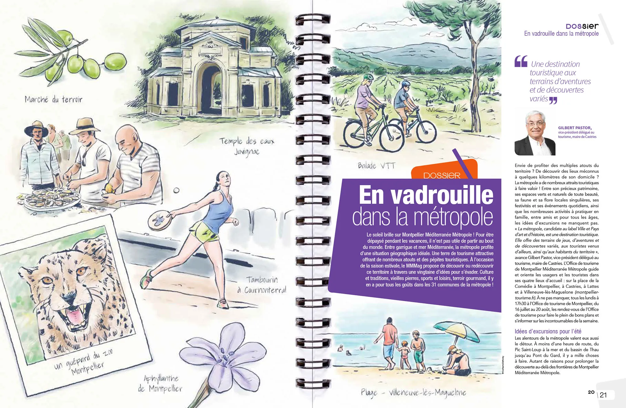 Illustration pour le magazine de Montpellier Méditerranée Métropole