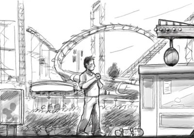 Storyboard pour un court métrage d'Olivier Perrier