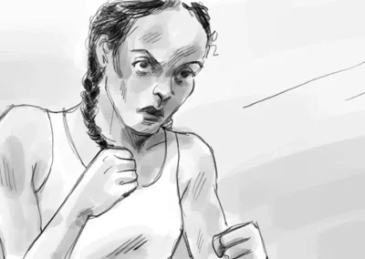 Storyboard pour un court métrage d'Olivier Perrier