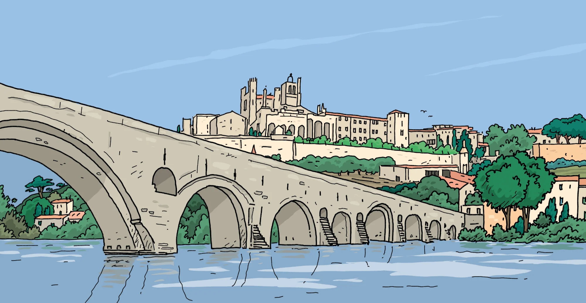 Illustration historique pour des panneaux d'exposition