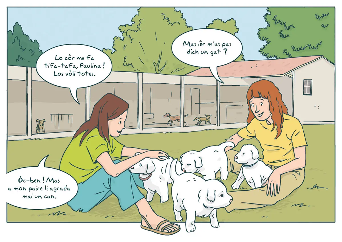 Illustration pour un ouvrage pédagogique d'apprentissage de l'occitan