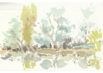 Croquis de payasage à l'aquarelle