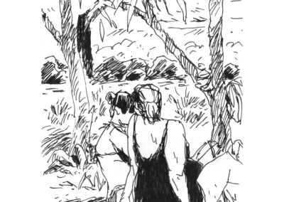 Croquis à l'encre - La Réunion